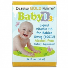 Витамины California Gold Nutrition Baby D3 400 ME 10 мл