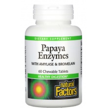 Антиоксидант Natural Factors Papaya Enzymes 60 таблеток