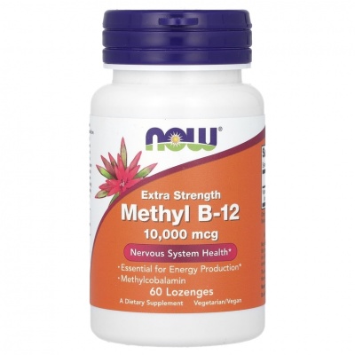 Витамины NOW Methyl B-12 10 000 мкг 60 леденцов